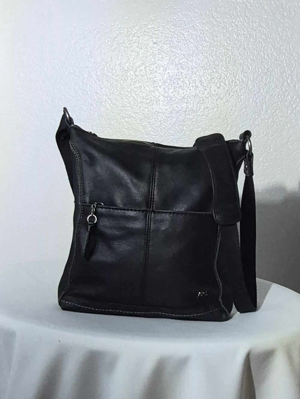 The Sak Lucia Black Leather Crossbody Bag